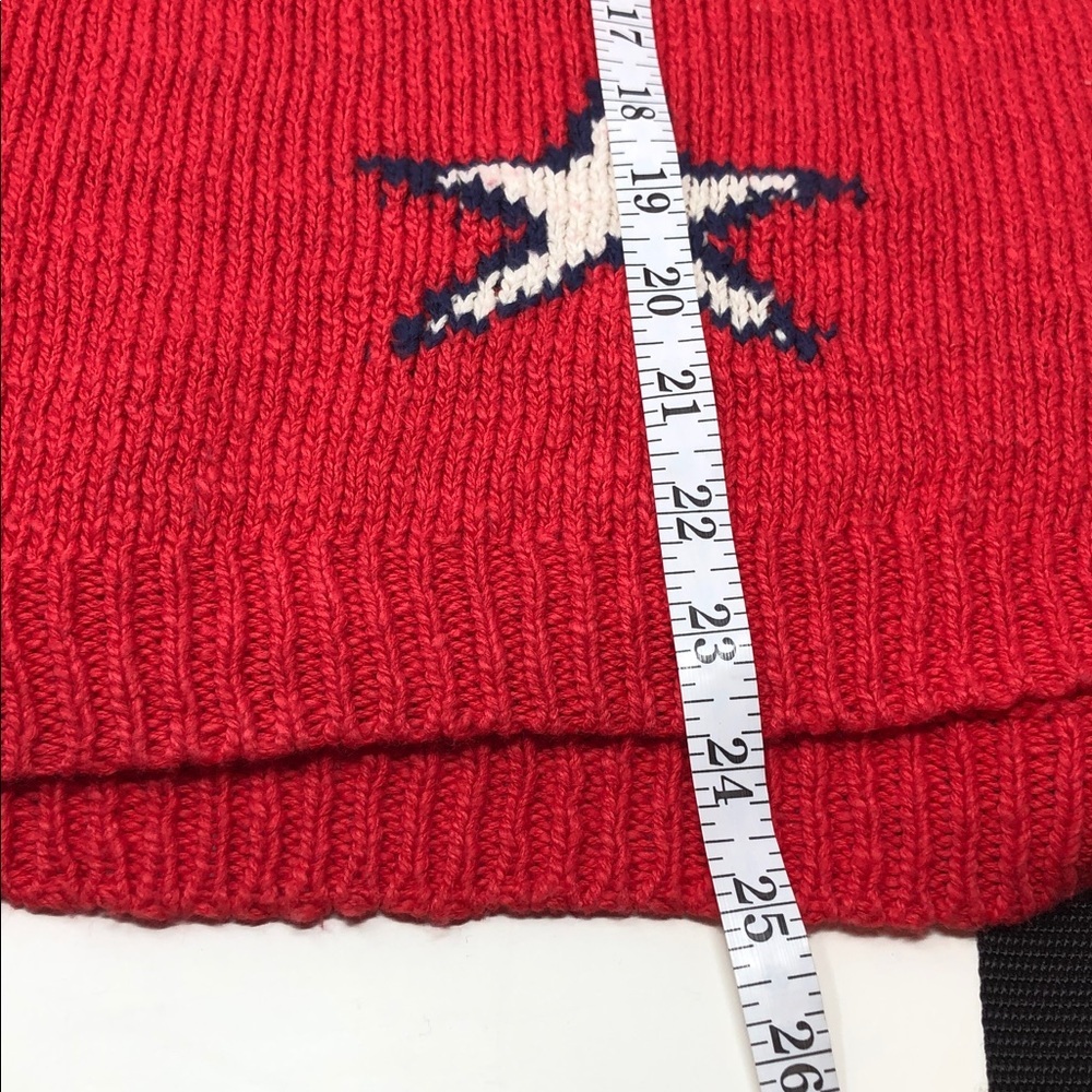 Pink Lily Sweater V-Neck Long Sleeve Star Knit Size Medium - Picture 9 of 11